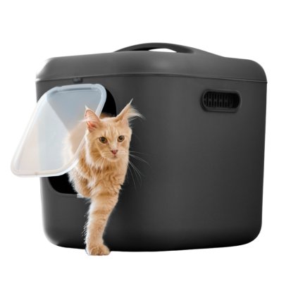 Mačacia toaleta XXL čierna