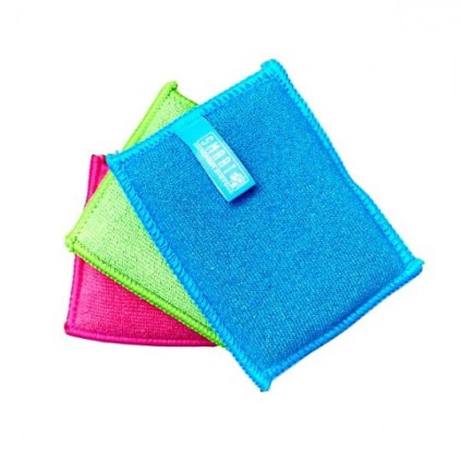 Hubky na riad z mikrovlákna, prateľné, 3 ks v balení