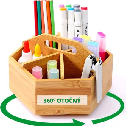 15955 2 otocny bambusovy organizer s prepazkami rota pr 22 x 12 5 cm