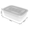 Plastové krabičky do mrazničky, Rotho FREEZE, biela, 1 x 3,7 l