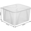 Úložný univerzálny box, transparentný box s vekom, Rotho LONA, 25 l