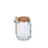 Sklenená dóza s korkovým uzáverom a lyžičkou, 240ml CUKŘENKA
