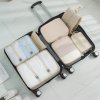 10734 1 sada 7 cestovných organizérov Zbaľte si kufor prehľadne travel krémovej farby