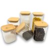 14494 12 sada 6 sklenenych hranatych doz s bambusovym vikem boro