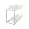 Výsuvná polička s 2 zásuvkami, biely plast 36 x 40 x 22 cm (5)