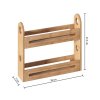 Dvojposchodový úzky bambusový stojan, organizér na koreničky ZENI 30 x 7 x 27,5 cm