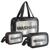 Súprava 3 kozmetických cestovných tašiek, čierna, WASHBAG