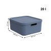 1Úložný box, rovný s vekom, 20l, modrý ALBU LIGHT, 40x36x18_4