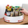 Otočný organizér, otočná miska, LAZY SUSAN, otočná o 360°, priemer 22 cm - biela