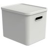 Úložný box, rovný s víkom, 27l, matná biela ALBU LIGHT, 37x29x30_1