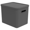 Úložný box, rovný s víkom, 27l, antracit ALBU LIGHT, 37x29x30_7
