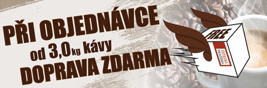 doprava zdarma od objednání 2 kg kávy