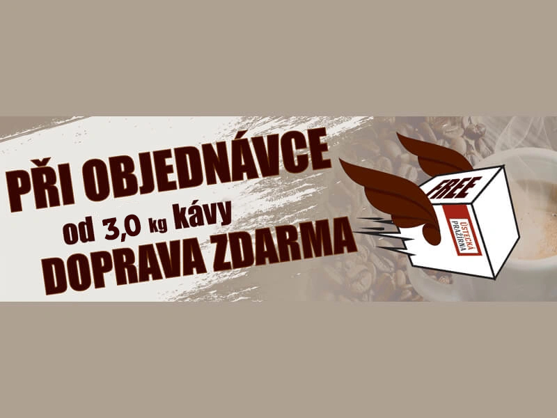 doprava zdarma od objednání 1,25 kg kávy