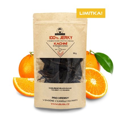 100% JERKY KACHNÍ S POMERANČEM