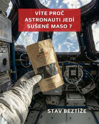 🚀 Věděli jste, že… astronauti ve vesmíru jedí sušené maso? Protože: 🥩 je lehké 🥩 plné bílkovin 🥩 a hlavně… nedrobí...