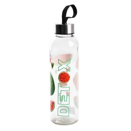 LÁHEV NA VODU DETOX MOTIV OVOCE 0,5L SKLO, ASS