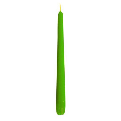 Svíčka kónická světle zelená, 24,5cm