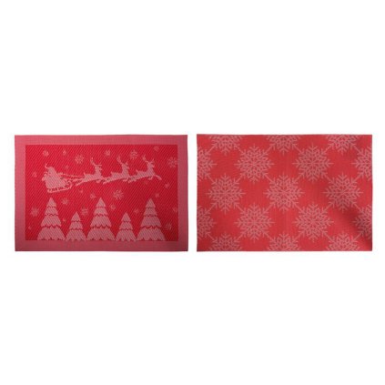 PROSTÍRÁNÍ VÁNOČNÍ 30X45 CM, POLYESTER, ČERVENÁ