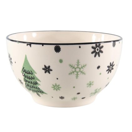 MISKA VÁNOČNÍ MOTIV STROMEČEK 14CM