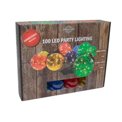 ŘETĚZ PARTY 100LED VÍCEBAREVNÝ 3M 50CM ČASOVAČ