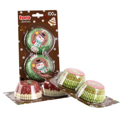 FORMIČKA NA MUFFINY 5X3,2CM,100KS,PAPÍR,VÁNOČNÍ MO