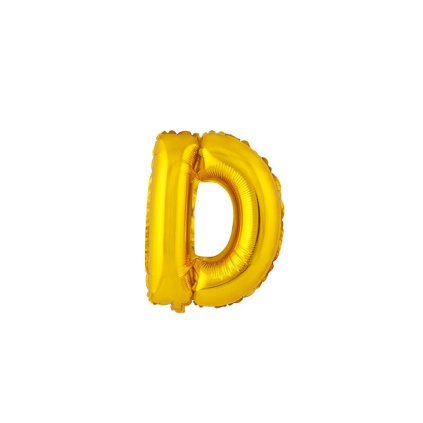 BALÓNEK PÍSMENKO "D", VEL.: CCA 30CM, MATNĚ ZLATÁ