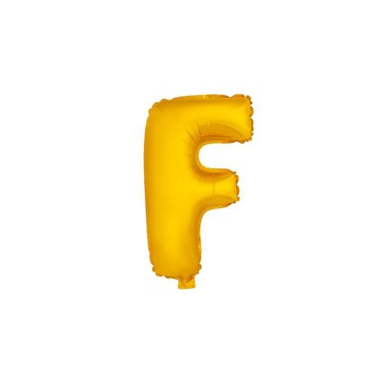 BALÓNEK PÍSMENKO "F", VEL.: CCA 30CM, MATNĚ ZLATÁ