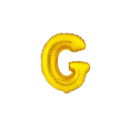 BALÓNEK PÍSMENKO "G", VEL.: CCA 30CM, MATNĚ ZLATÁ