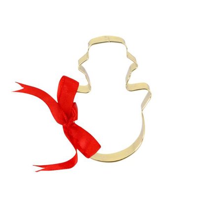 VYKRAJOVÁTKA NA CUKROVÍ - SNĚHULÁK,  7CM, ZLATÉ