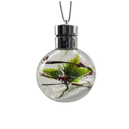 DEKORACE VÁN. KOULE SVÍTÍCÍ LED 7,5X7,5X9,5CM 2AS