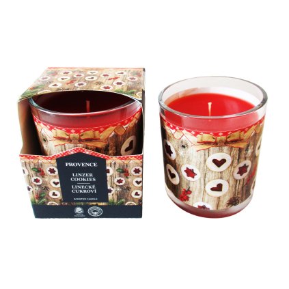 SVÍČKA VE SKLE LINECKÉ 7X8CM 135G 20H HOŘENÍ