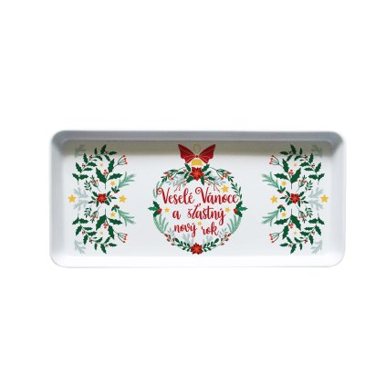 PODNOS SERVÍROVACÍ VESELÉ VÁNOCE 35X16,5X2,3CM