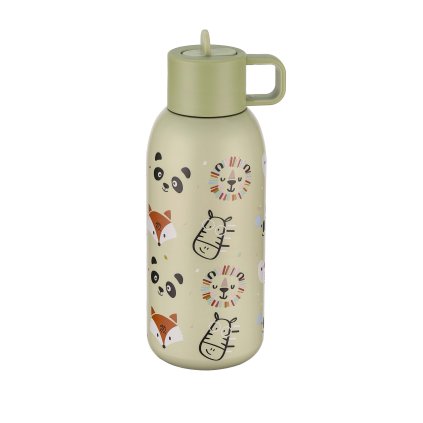 TERMOSKA 350ML ZELENÁ POTISK ZVÍŘÁTKO