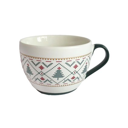 HRNEK S VÁNOČNÍM MOTIVEM  STROMEK KERAMIKA 490ML