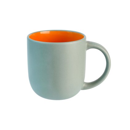 HRNEK 435ML ZELENÁ/ORANŽOVÁ KERAMIKA