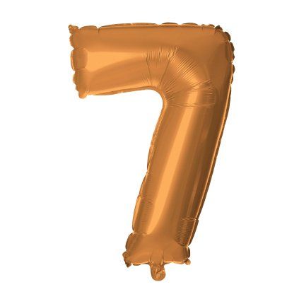 BALÓNEK ČÍSLICE 7, 30CM, MATNĚ BRONZOVÁ