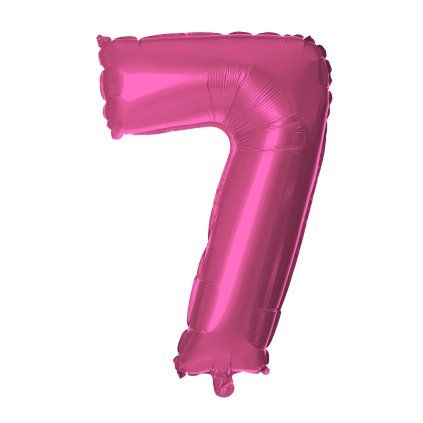 BALÓNEK ČÍSLICE 7, 30CM, MATNĚ RŮŽOVÁ