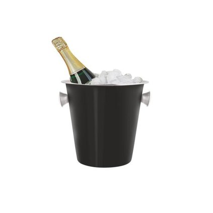 CHLADIČ NA ŠAMPAŇSKÉ PRŮM. 22 CM, NEREZ, ČERNÁ