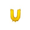 BALÓNEK PÍSMENKO "U", VEL.: CCA 30CM, MATNĚ ZLATÁ
