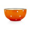 MISKA ORANŽOVÁ S BÍLÝMI PUNTÍKY,490ML13CM KERAMIKA