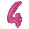 BALÓNEK ČÍSLICE 4, 30CM, MATNĚ RŮŽOVÁ