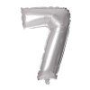 BALÓNEK ČÍSLICE 7, 30CM, MATNĚ STŘÍBRNÁ