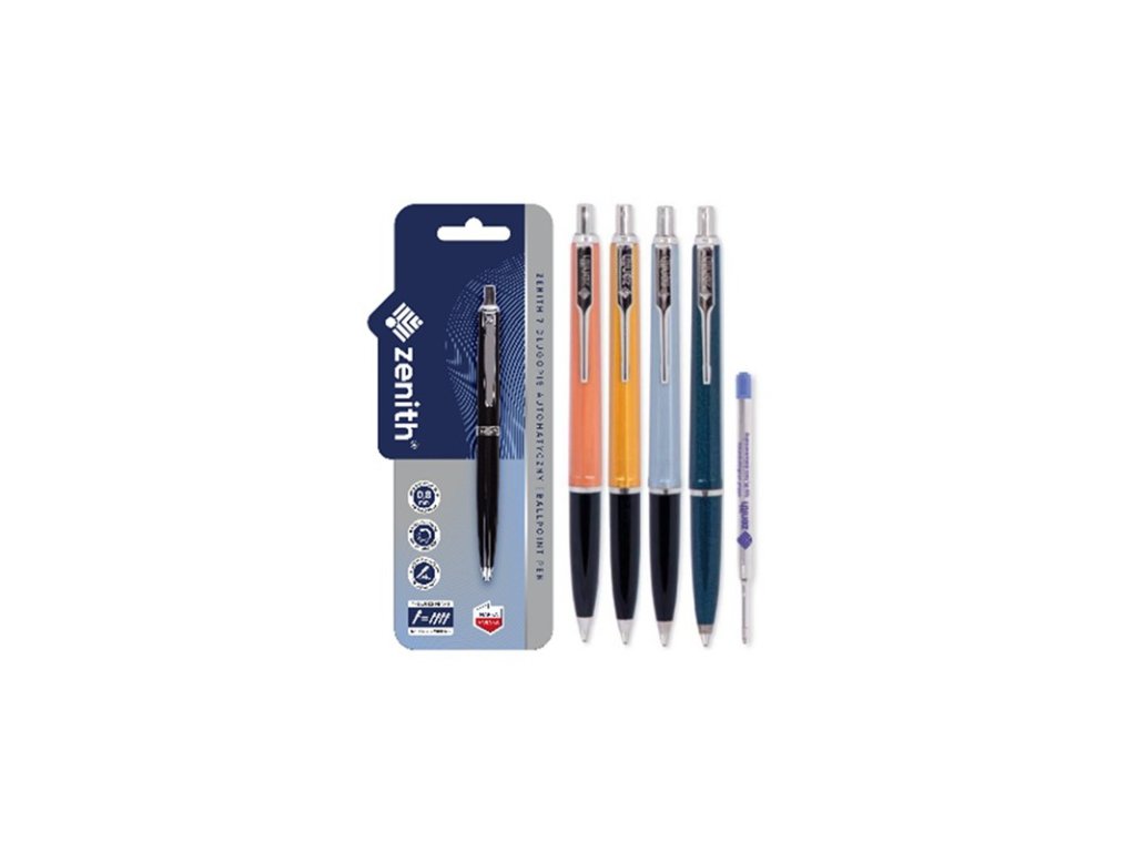 zenith modre gulockove pero 08mm nahr napln blister 4570121