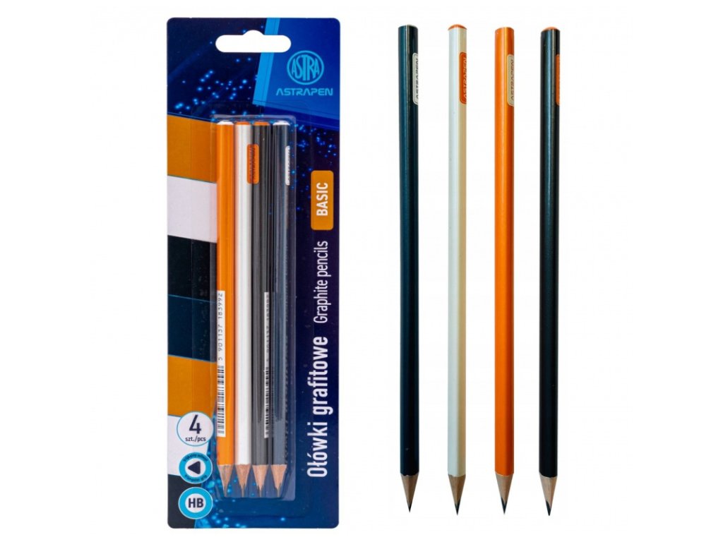 4ks obycajna hb ceruzka astrapen classic blister 206023018