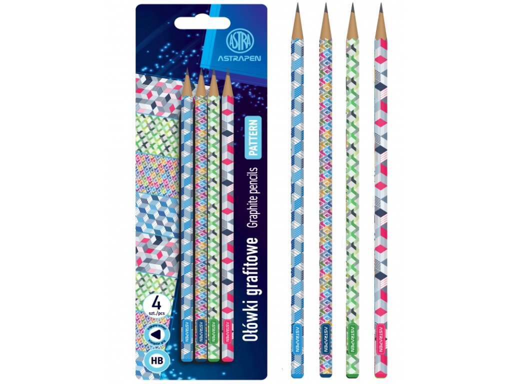 4ks obycajna hb ceruzka astrapen pattern blister 206023014