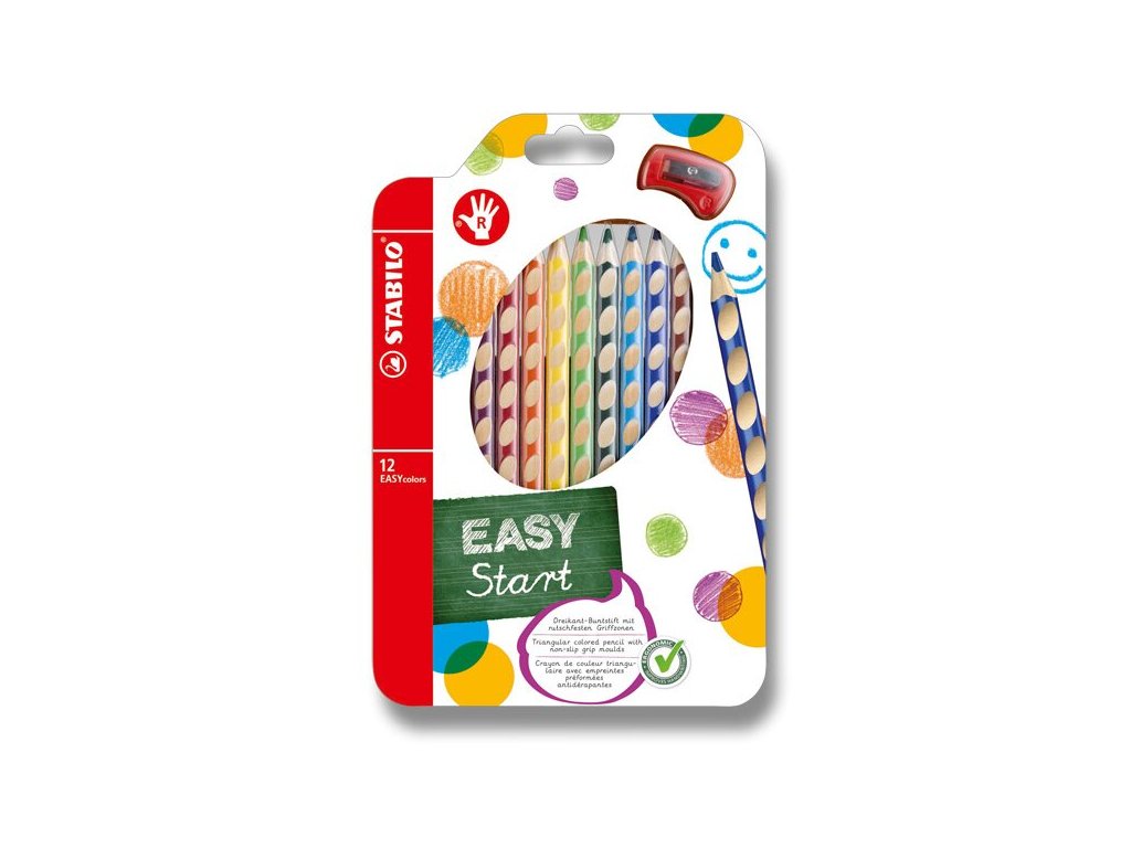 Pastelky Stabilo EASYcolors 12ks+ořezávátko