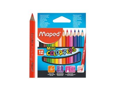 Pastelky trojboké MAPED MINI - 12 barev