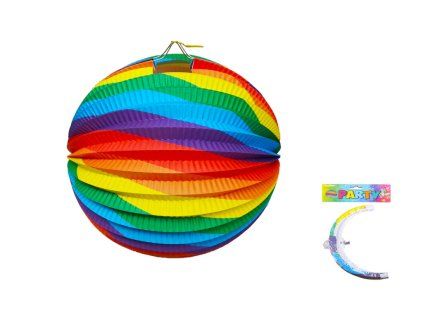 Lampion koule 25 cm, barva multicolor