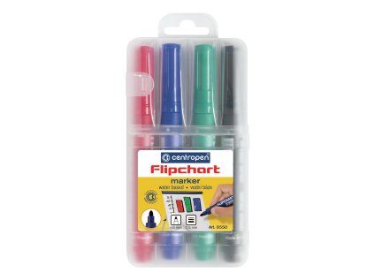 popisovac centropen 8550 4 flipchart sada