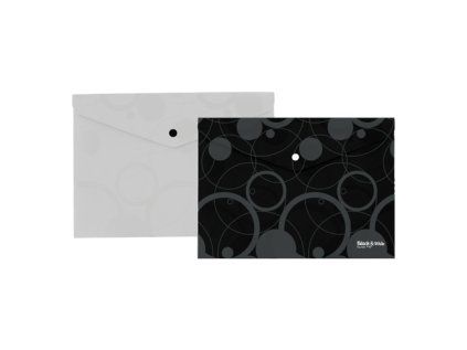 obal pp s patentkou a4 cerny black white